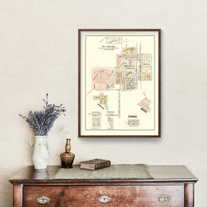 Vintage Map of White Hall, Illinois 1873