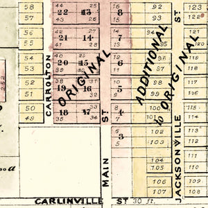 Vintage Map of White Hall, Illinois 1873