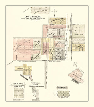 Vintage Map of White Hall, Illinois 1873