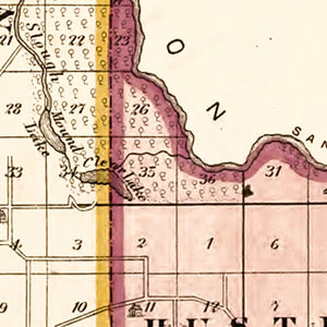 Vintage Map of Cass County, Illinois 1874