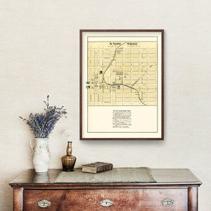 Vintage Map of Snow Shoe, Pennsylvania 1874