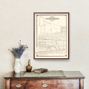 Vintage Map of South Chester, Pennsylvania 1875