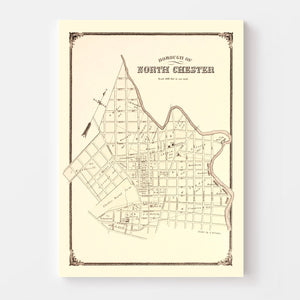 Vintage Map of North Chester, Pennsylvania 1875
