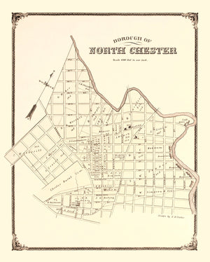 Vintage Map of North Chester, Pennsylvania 1875