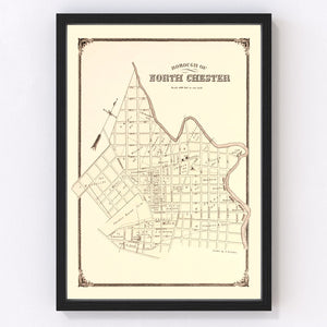 Vintage Map of North Chester, Pennsylvania 1875