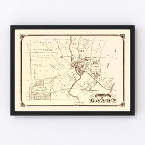 Vintage Map of Darby, Pennsylvania 1875