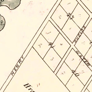 Vintage Map of Prairie and Rocher, Illinois 1875