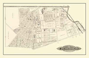 Vintage Map of Chambersburg, New Jersey 1875