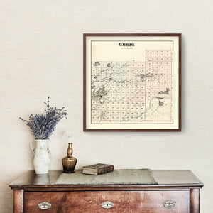 Vintage Map of Greig Township, Lewis County, New York 1875
