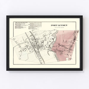 Vintage Map of Port Leyden Township, Lewis County, New York 1875