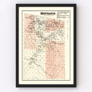 Vintage Map of Montague Township, Lewis County, New York 1875