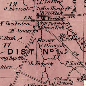 Vintage Map of New Bremen Township, Lewis County, New York 1875