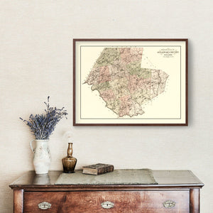 Vintage Map of Sullivan County, New York 1875