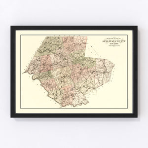 Vintage Map of Sullivan County, New York 1875