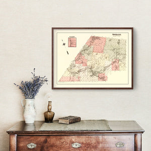 Vintage Map of Rockland Township, Sullivan County, New York 1875