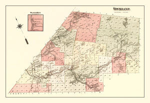 Vintage Map of Rockland Township, Sullivan County, New York 1875