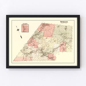 Vintage Map of Rockland Township, Sullivan County, New York 1875