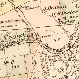 Vintage Map of Neversink Township, Sullivan County, New York 1875