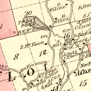 Vintage Map of Fremont Township, Sullivan County, New York 1875