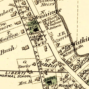 Vintage Map of Liberty Township, Sullivan County, New York 1875
