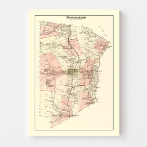 Vintage Map of Mamakating Township, Sullivan County, New York 1875