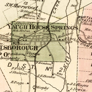 Vintage Map of Mamakating Township, Sullivan County, New York 1875