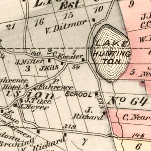 Vintage Map of Cochecton Township, Sullivan County, New York 1875