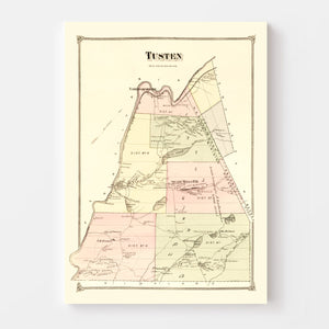 Vintage Map of Tusten Township, Sullivan County, New York 1875