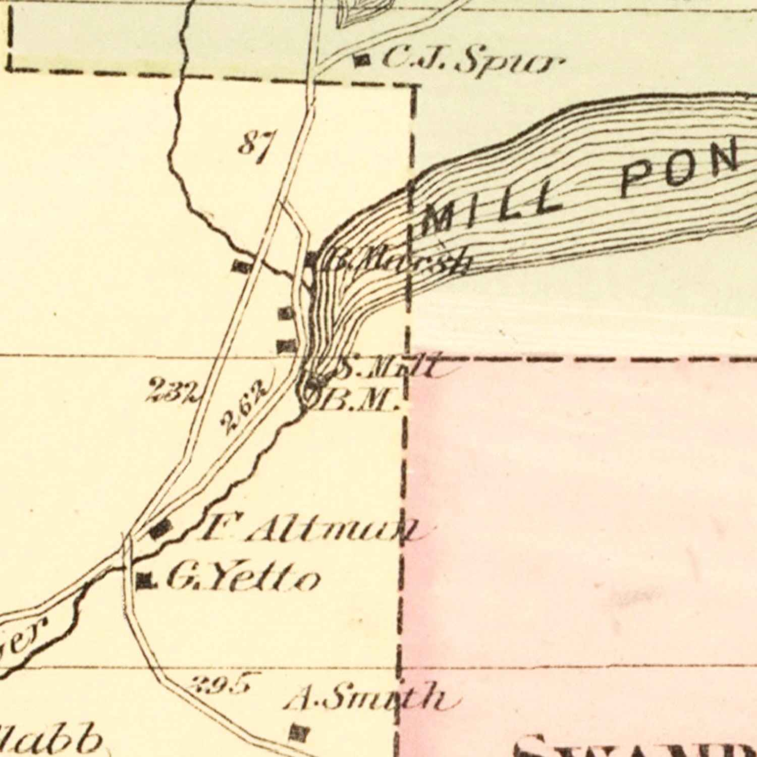 Vintage Map of Tusten Township, Sullivan County, New York 1875
