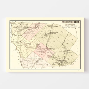 Vintage Map of Forestburgh Township, Sullivan County, New York 1875