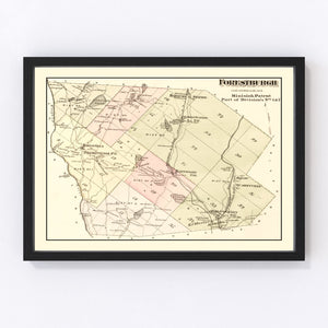 Vintage Map of Forestburgh Township, Sullivan County, New York 1875