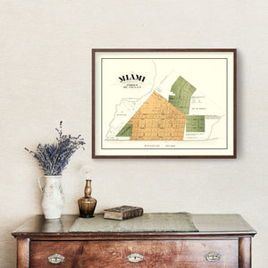 Vintage Map of Miami Township, Saline County, Missouri 1876