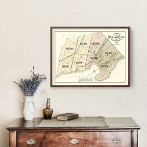 Vintage Map of Passaic, New Jersey 1877