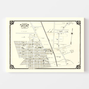 Vintage Map of Clifton, New Jersey 1877