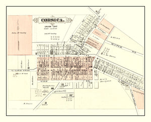 Vintage Map of Corsica, Pennsylvania 1878