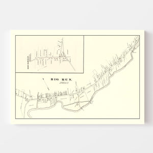 Vintage Map of Big Run, Pennsylvania 1878