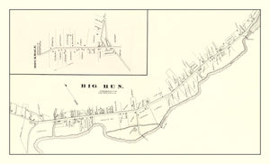 Vintage Map of Big Run, Pennsylvania 1878