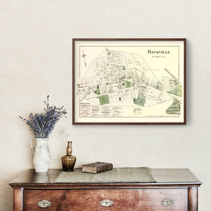 Vintage Map of Rockville, Maryland 1879