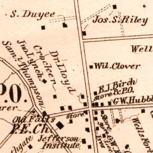 Vintage Map of Falls Church, Maryland 1879