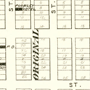 Vintage Map of Lindsborg, Kansas 1884