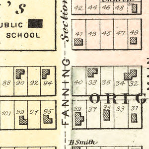 Vintage Map of Morrill, Kansas 1887