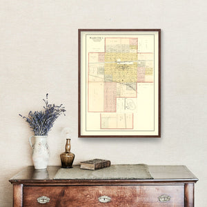 Vintage Map of Sabetha, Kansas 1887
