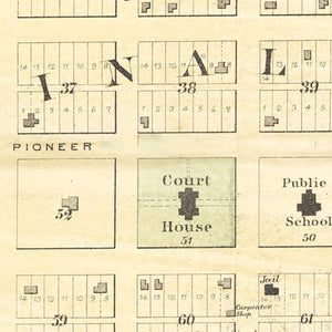 Vintage Map of Seneca, Kansas 1887