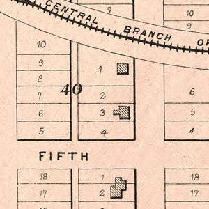 Vintage Map of Corning, Kansas 1887