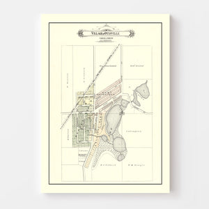 Vintage Map of Otisville, Michigan 1889