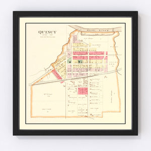 Vintage Map of Quincy, Ohio 1890