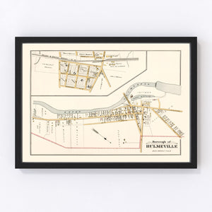Vintage Map of Hulmeville, Pennsylvania 1891