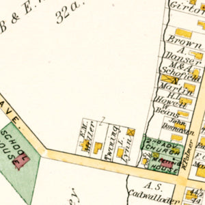 Vintage Map of Yardley, Pennsylvania 1891