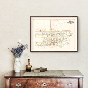 Vintage Map of Newtown, Pennsylvania 1891
