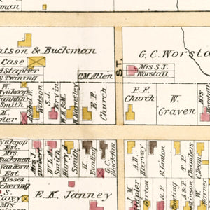 Vintage Map of Newtown, Pennsylvania 1891